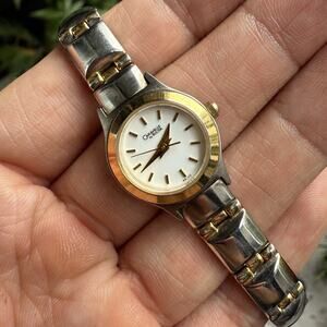 Caravelle By Bulova Quartz Watch Women Two Tone Gold Silver Steel 18mm Ladies
